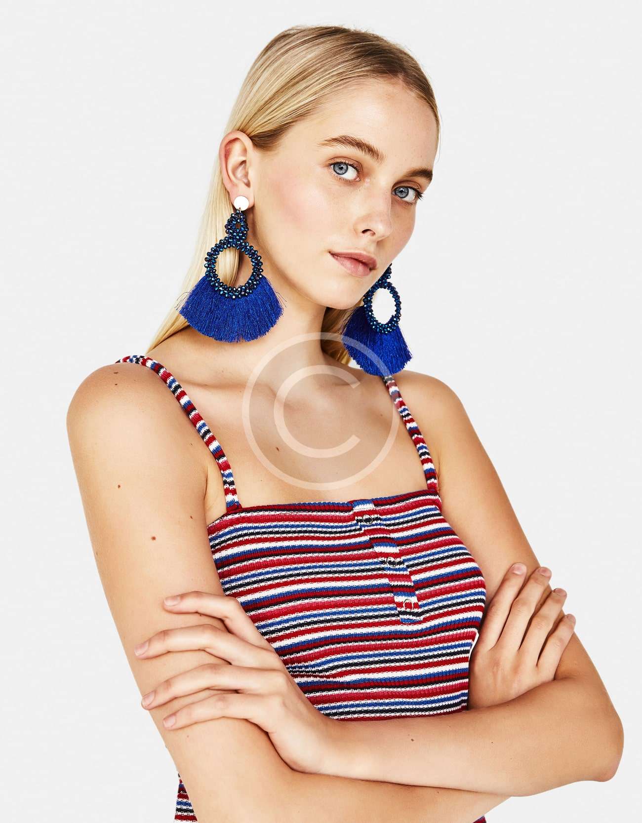 Cascading fringe earrings - Imagen 3