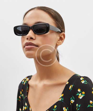 Womens black plastic sunglasses