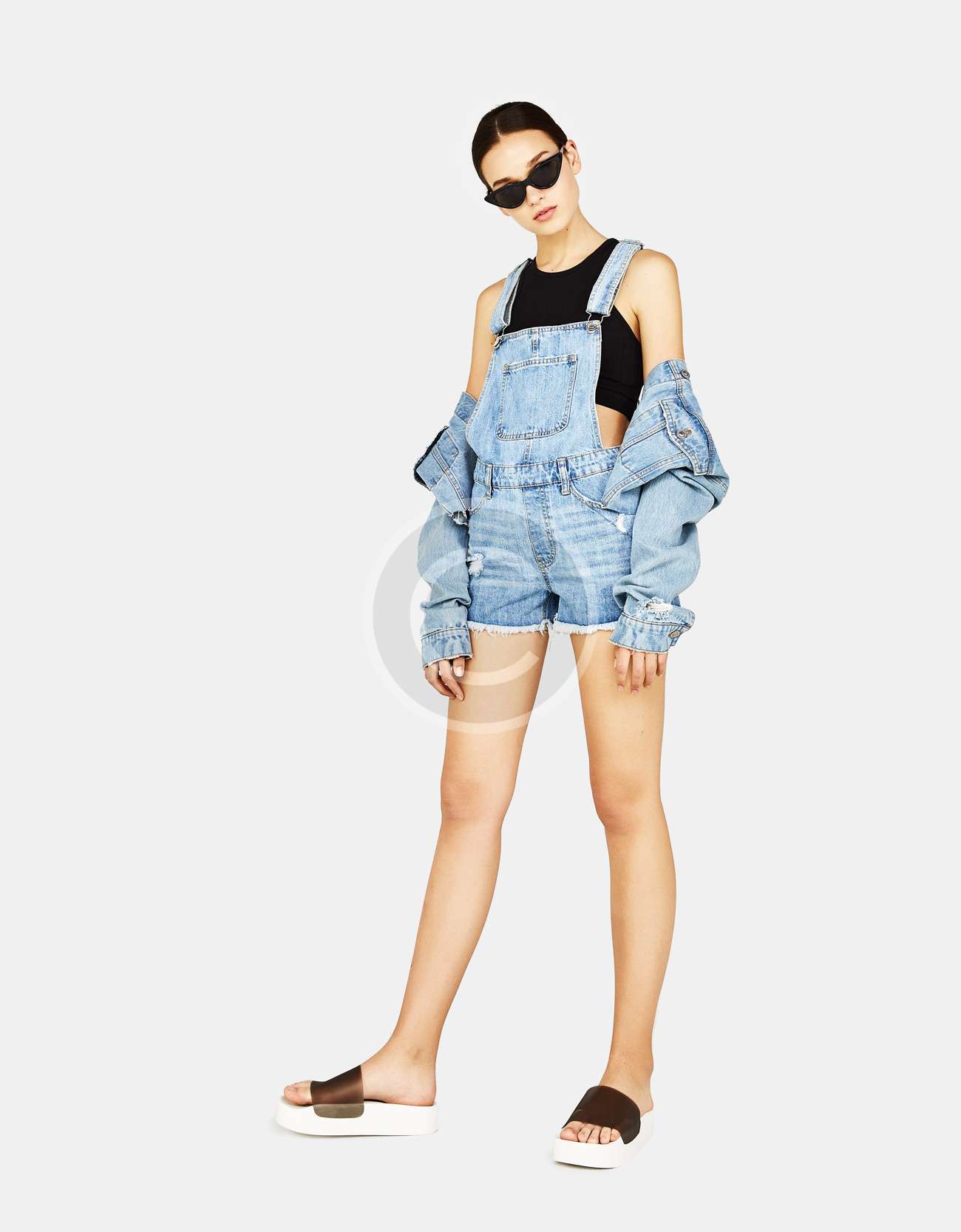 Denim shortalls - Imagen 3
